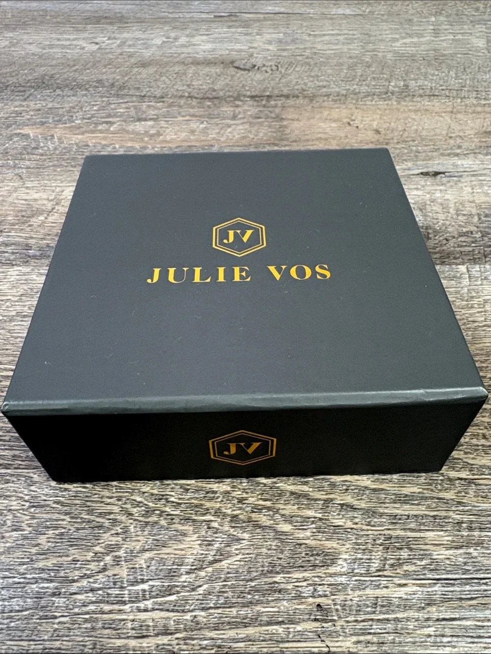 Julie Vos Gold Bamboo Bangle Bracelet Designer Jewelry w/ Box & Pouch